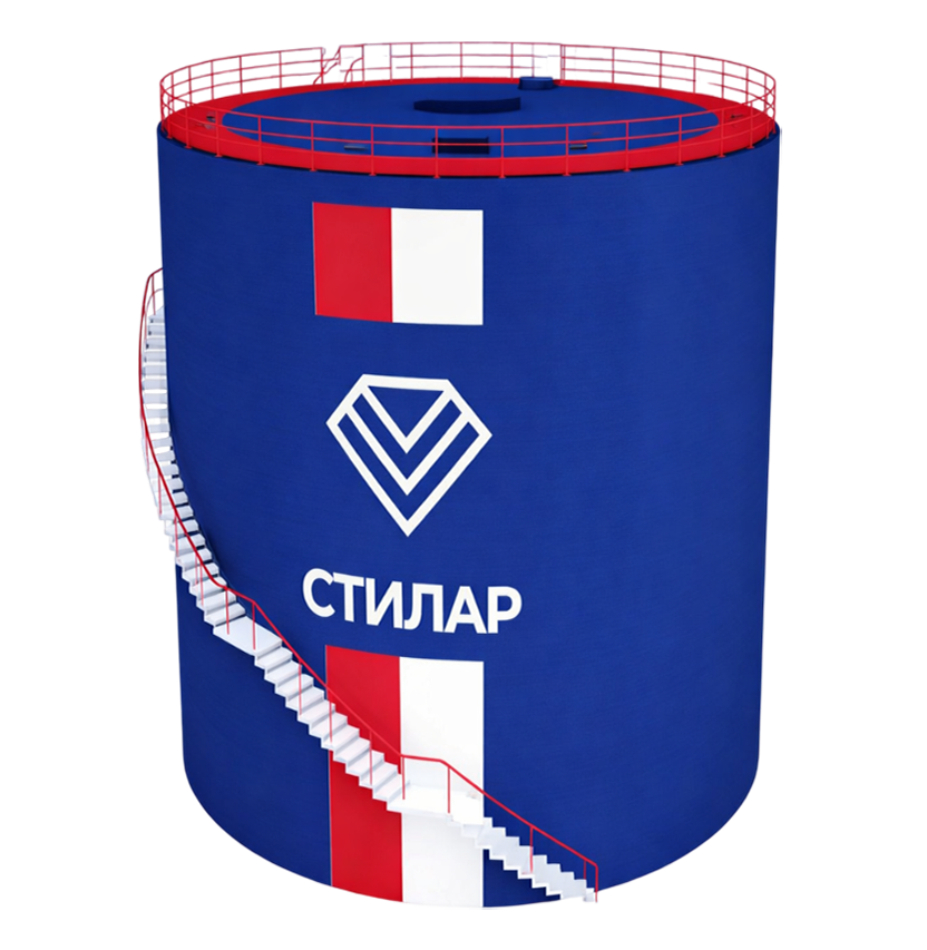 Цельносварной резервуар РВС для химических веществ 125 м³ от завода-производителя